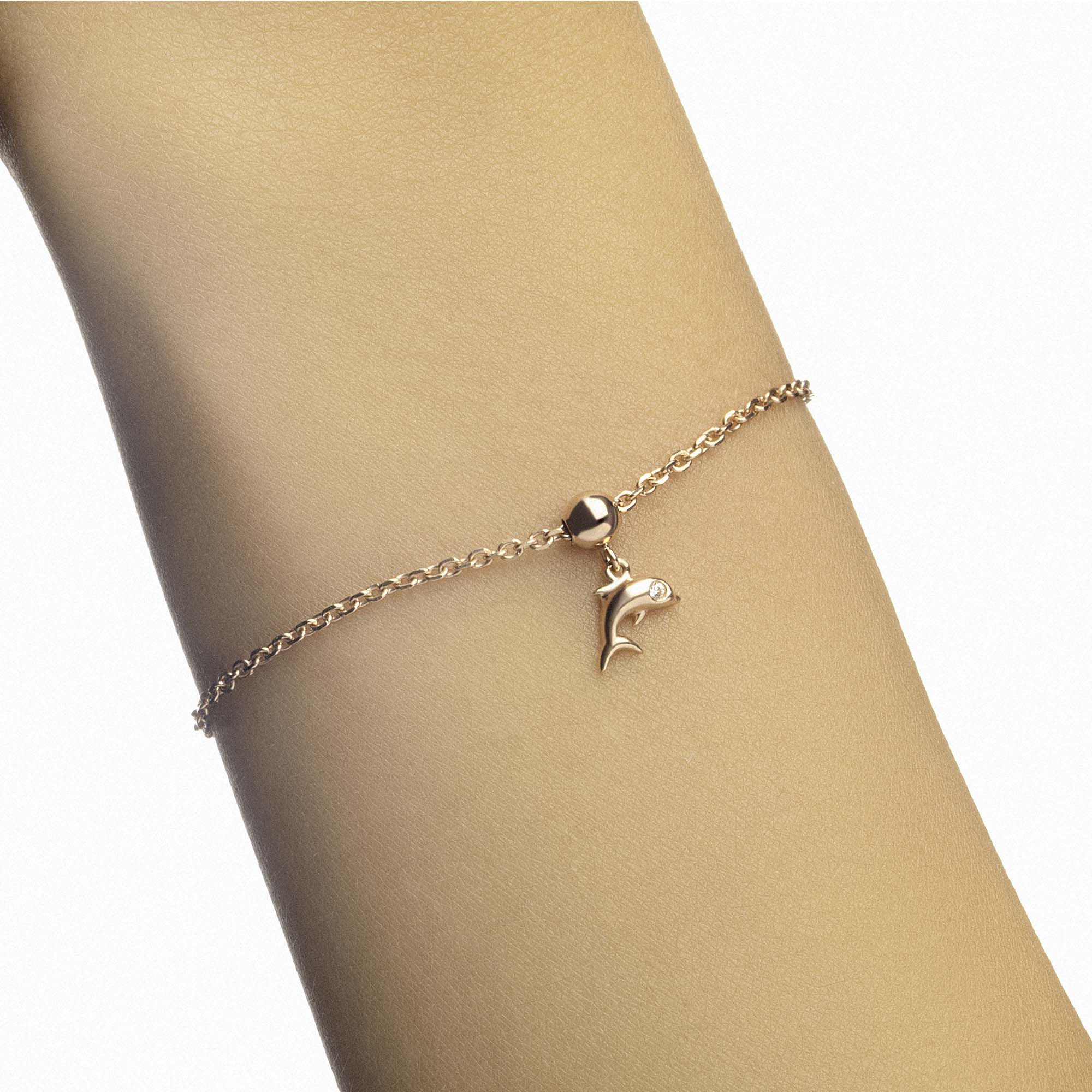 Liontin Emas 7k - Dolphin Gold Charm - Luxxe 02 Collection - Juene Jewelry