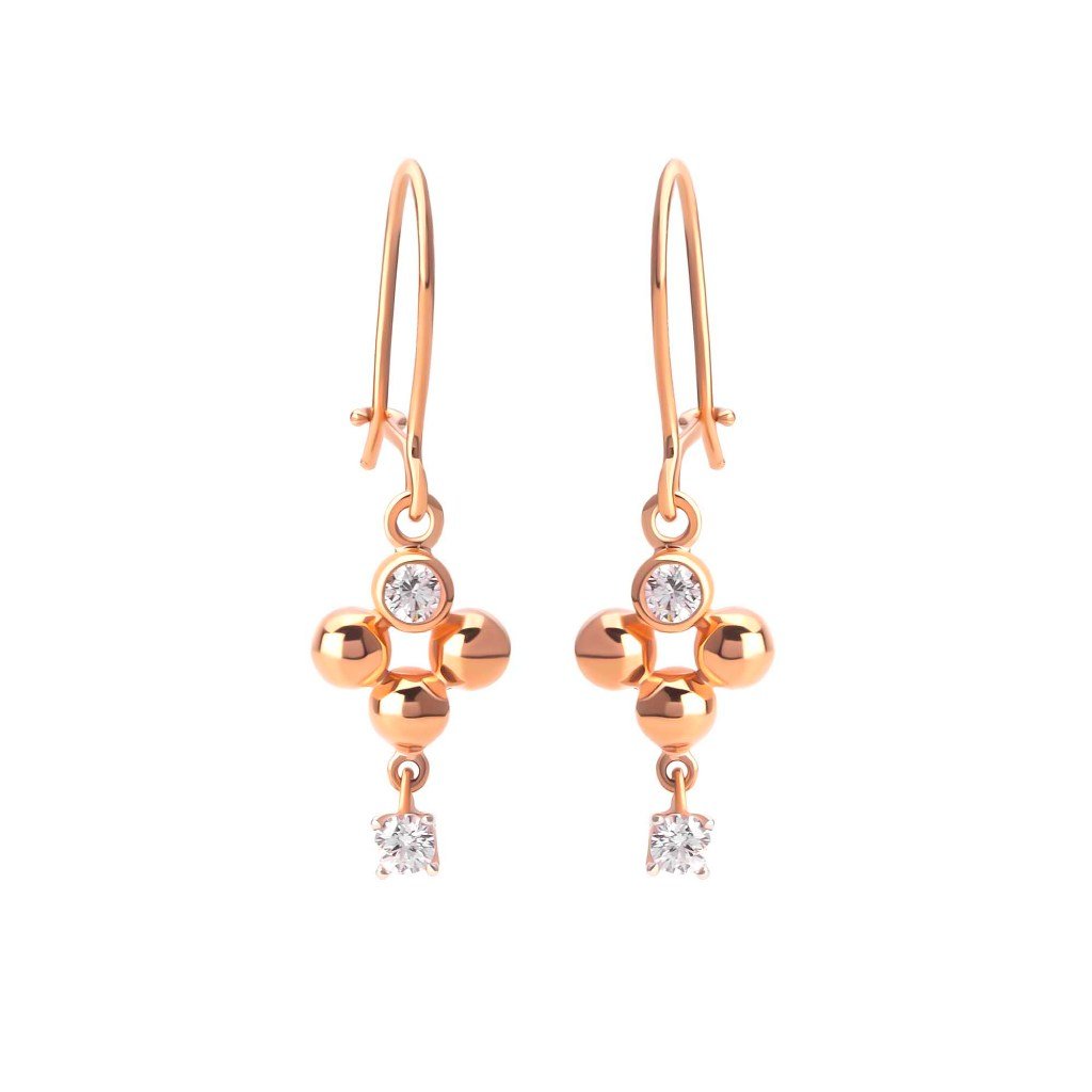 Anting Dewi Emas 7k - Rovia Gold Earring - Dotsy Collection - Juene Jewelry - Juene