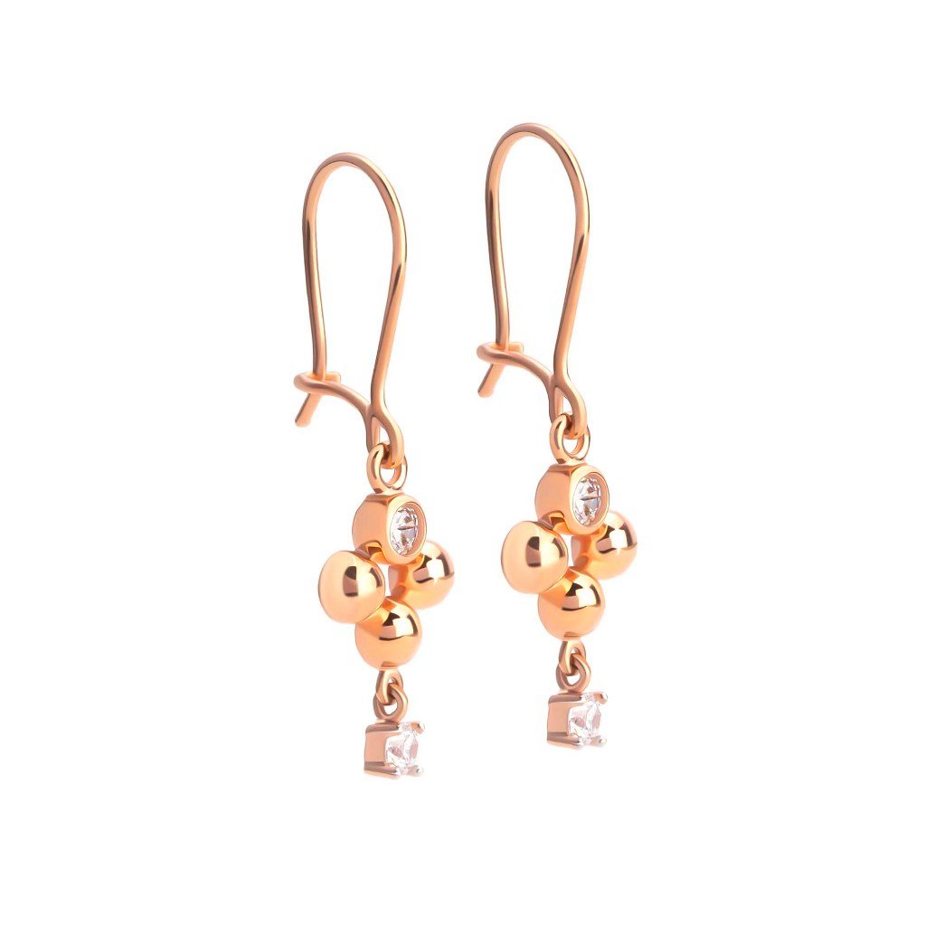 Anting Dewi Emas 7k - Rovia Gold Earring - Dotsy Collection - Juene Jewelry - Juene