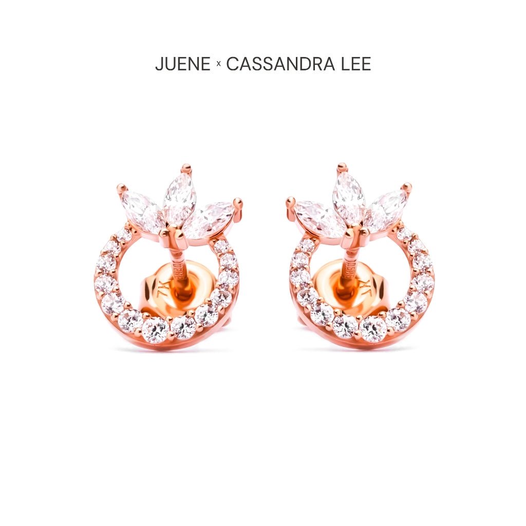 Anting Emas 7k - Amouria Gold Stud Earring - Juene x Cassandra Lee Enchanted Collection - Juene Jewelry - Juene