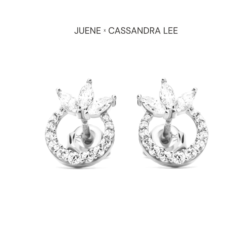 Anting Emas 7k - Amouria Gold Stud Earring - Juene x Cassandra Lee Enchanted Collection - Juene Jewelry - Juene
