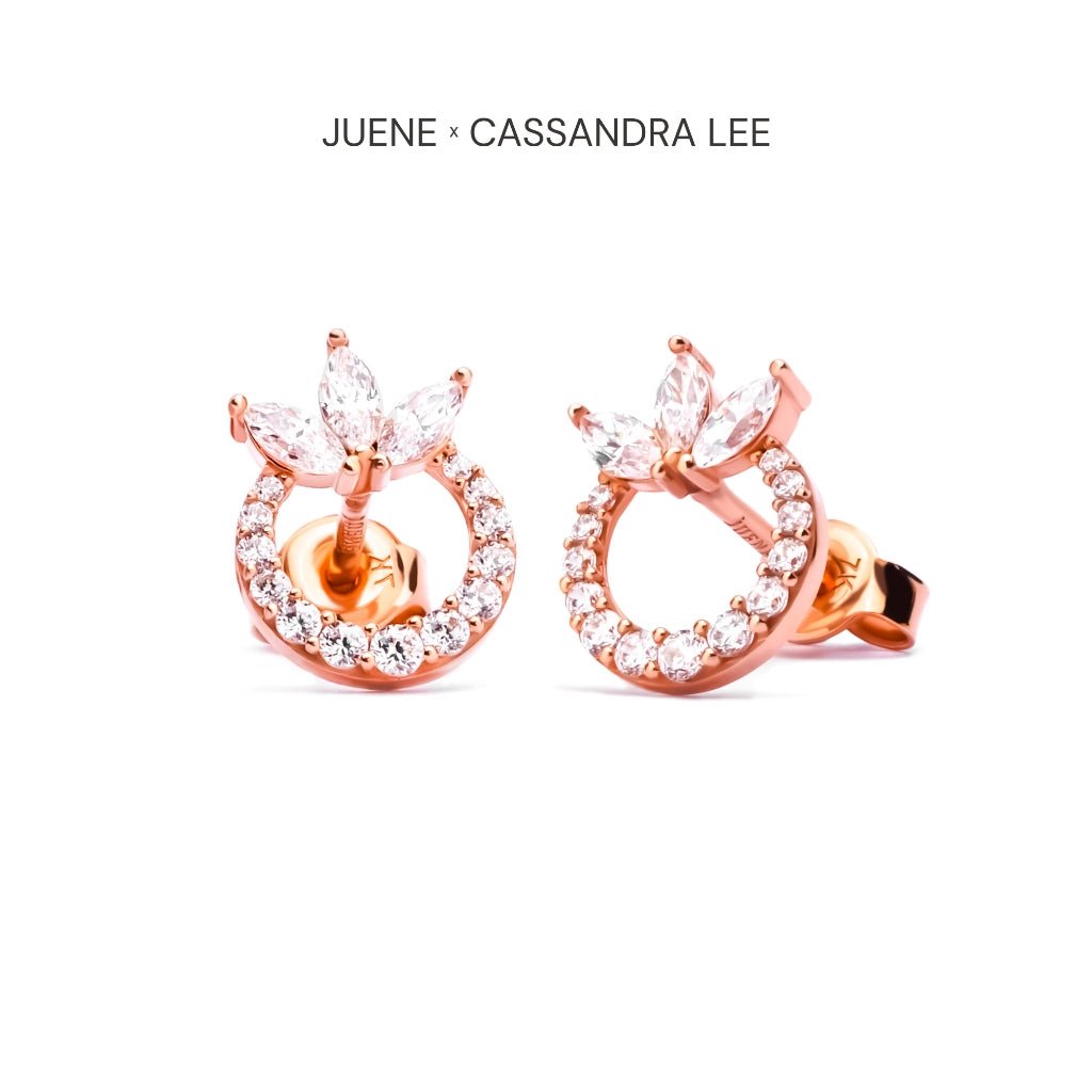 Anting Emas 7k - Amouria Gold Stud Earring - Juene x Cassandra Lee Enchanted Collection - Juene Jewelry - Juene