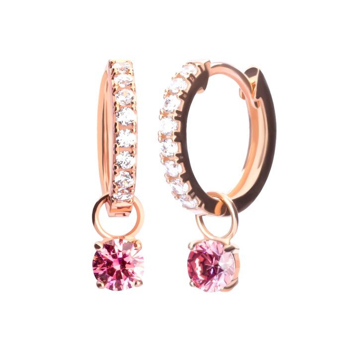 Anting Emas 7k - Blushing Hoops Gold Earring - The Shades Collection - Juene Jewelry