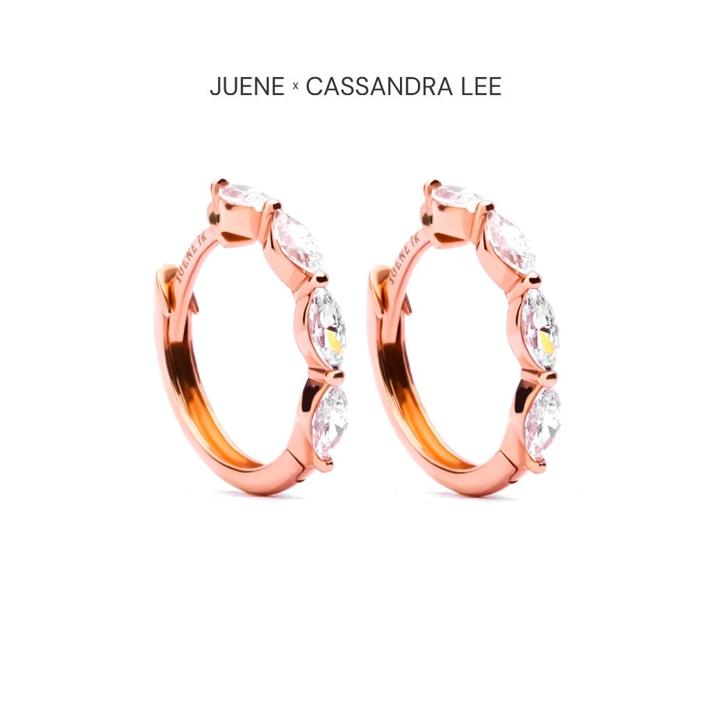 Anting Emas 7k - Passion Gold Hoops Earring - Juene x Cassandra Lee Enchanted Collection - Juene Jewelry - Juene