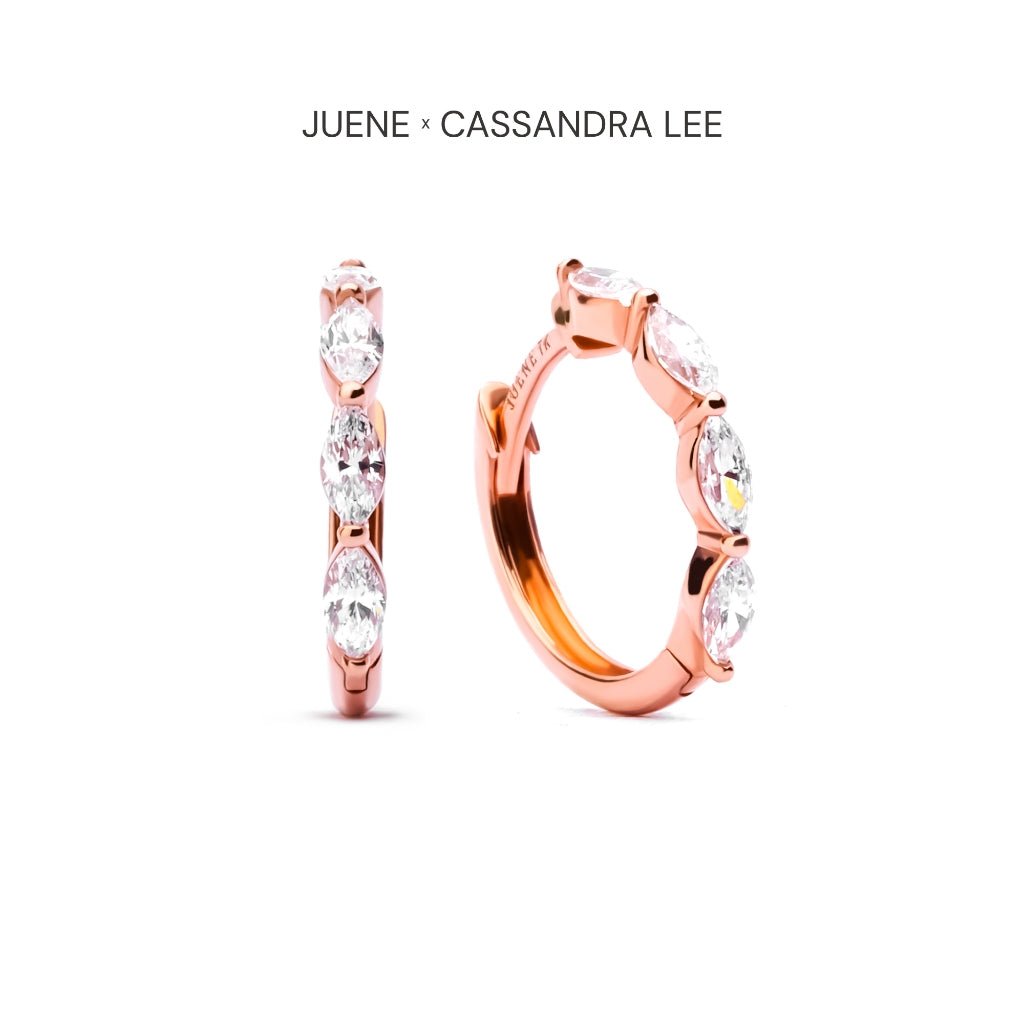 Anting Emas 7k - Passion Gold Hoops Earring - Juene x Cassandra Lee Enchanted Collection - Juene Jewelry - Juene