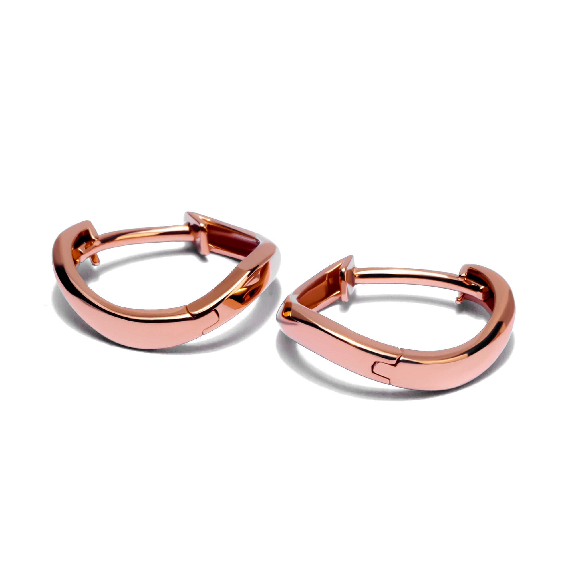 Anting Hoops Emas 7k - Curvey Gold Earring - Luxxe 03 Collection - Juene Jewelry - Juene