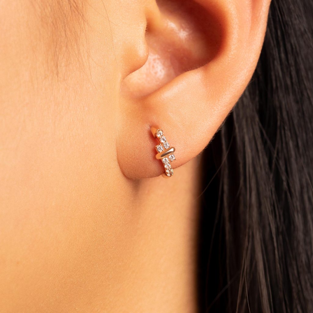 Anting Hoops Emas 7k - Elia Gold Earring - Adorn 03 Collection - Juene Jewelry - Juene