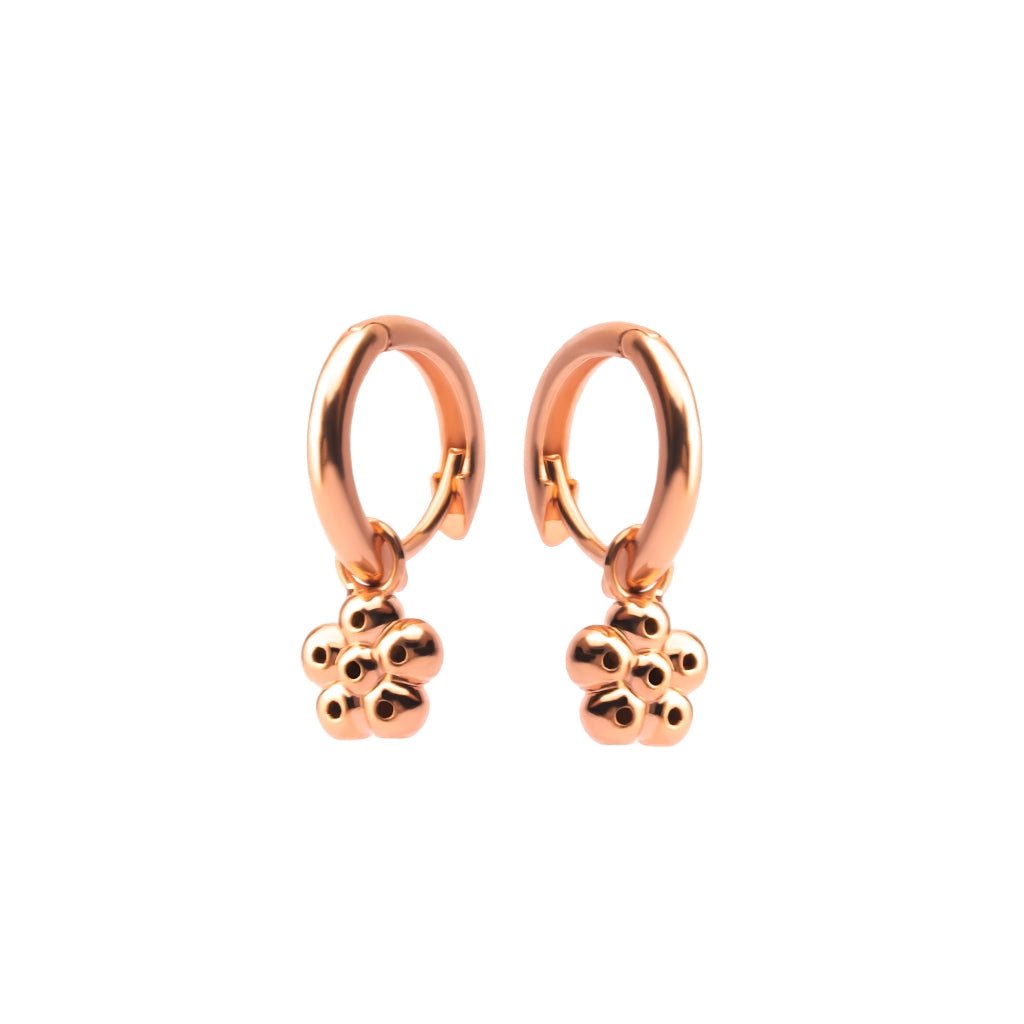 Anting Hoops Emas 7k - Florent Gold Hoops Earring - Bubbly Collection - Juene Jewelry - Juene