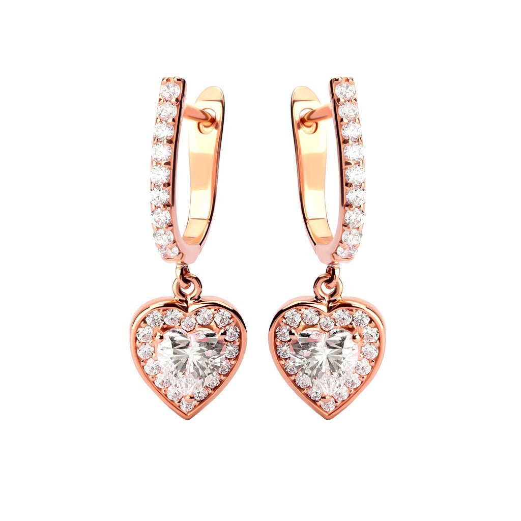Anting Hoops Emas 7k - Heart Gold Earring - Avelia Collection - Juene Jewelry - Juene