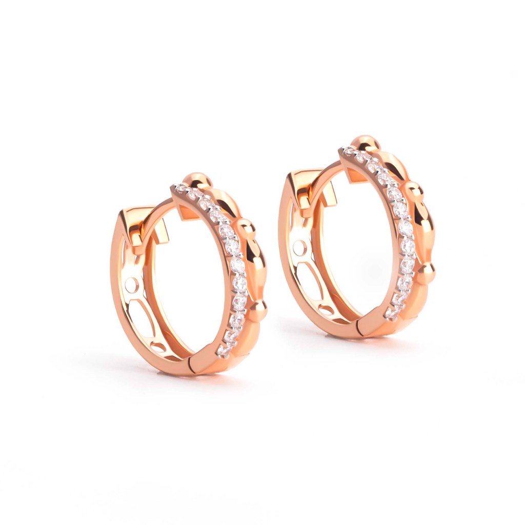 Anting Hoops Emas 7k - Tacha Gold Earring - Dotsy Collection - Juene Jewelry - Juene