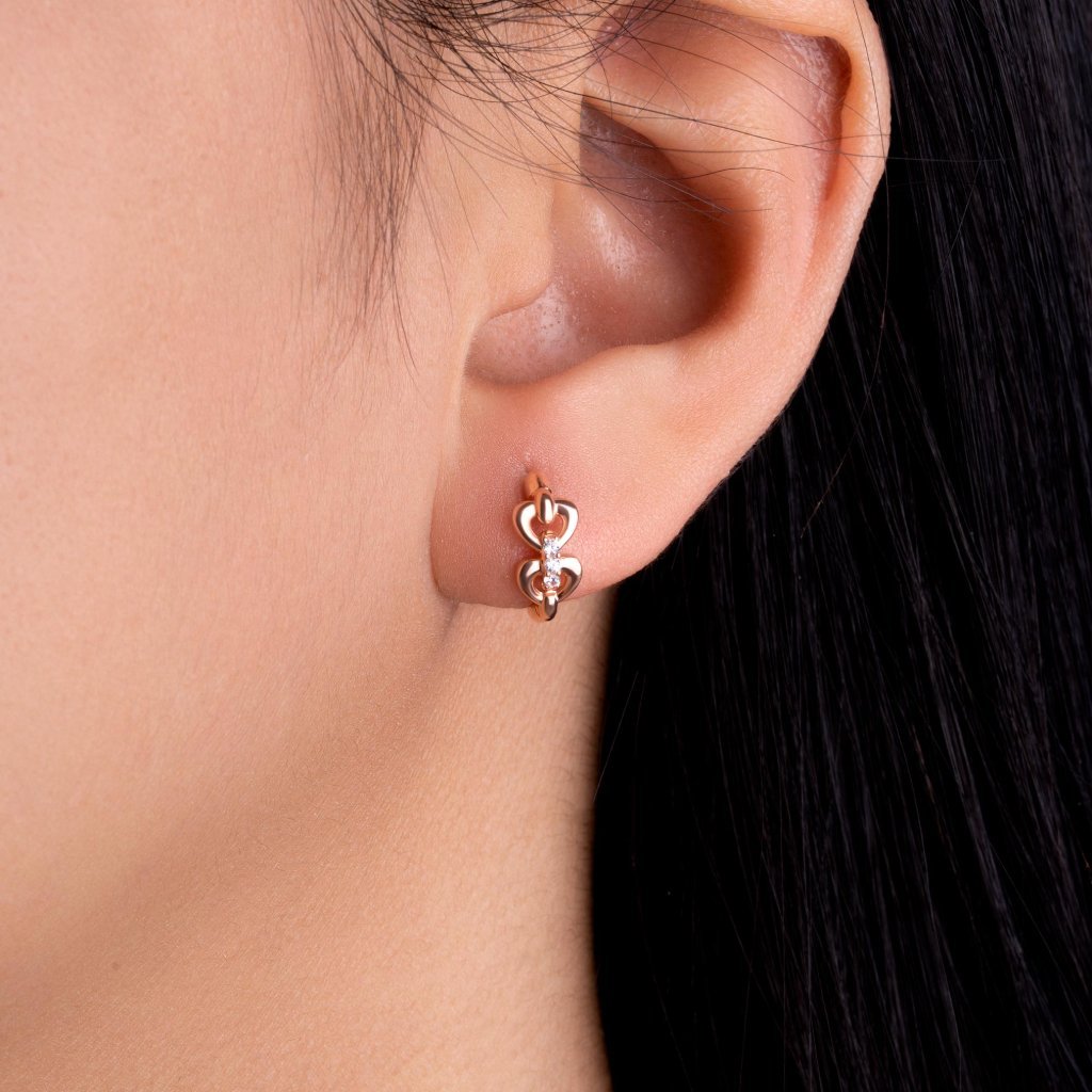 Anting Hoops Emas 8K - Amy Gold Earring - Viviene Collection - Juene Jewelry - Juene