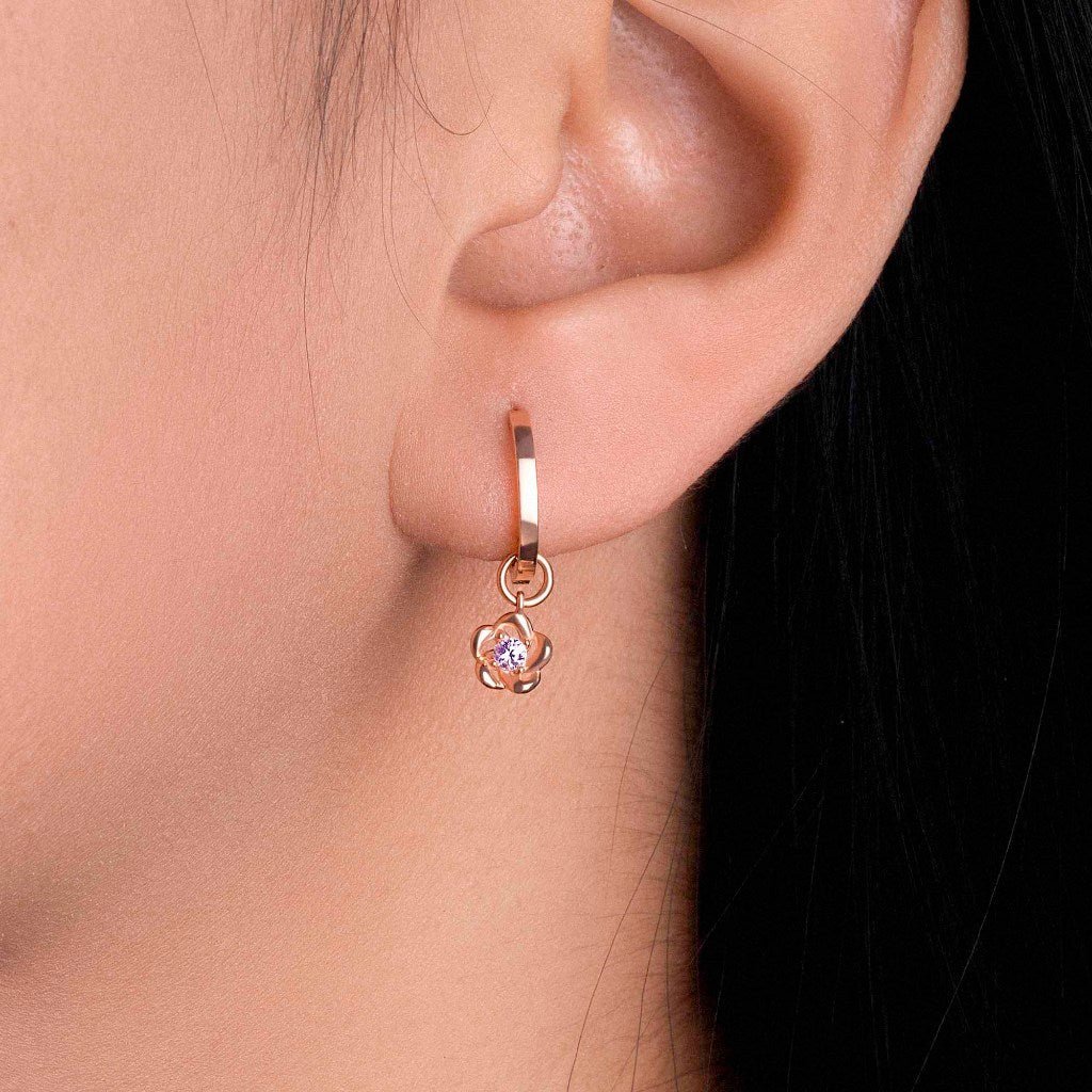 Anting Hoops Emas 8K - Camila Gold Earring - Flux Collection - Juene Jewelry - Juene Jewelry