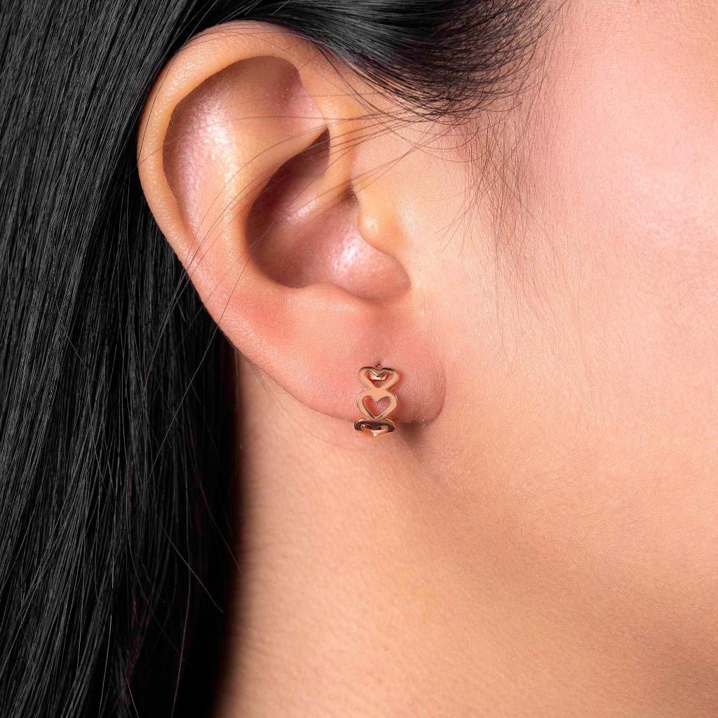 Anting Hoops Emas 8k - Keira Gold Earring - Brianeta Collection - Juene Jewelry - Juene Jewelry