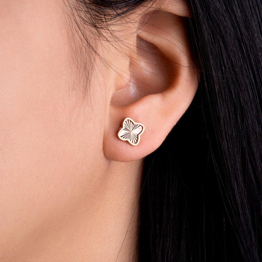 Anting Hoops Emas 8K - Lula Gold Earring - Viviene Collection - Juene Jewelry - Juene