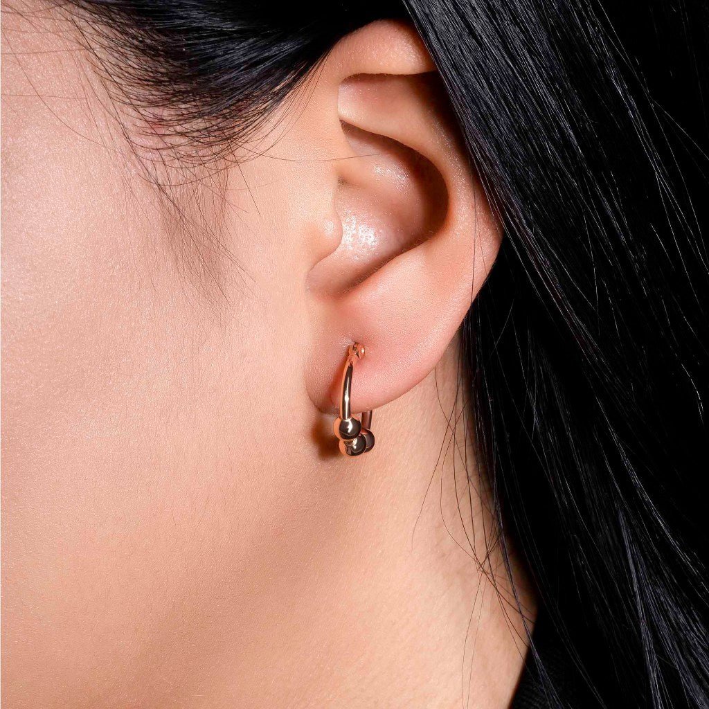 Anting Hoops Emas 8K - Mina Gold Earring - Veya Collection - Juene Jewelry - Juene