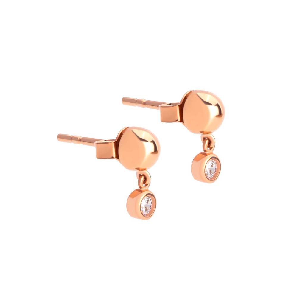 Anting Stud Emas 7k - Ellie Gold Earring - Dotsy Collection - Juene Jewelry - Juene