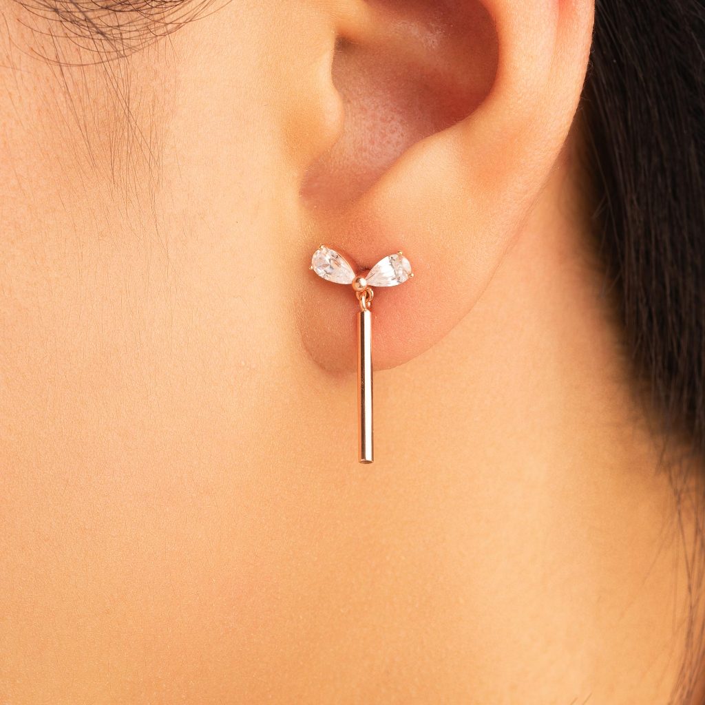 Anting Stud Emas 7k - Lein Gold Earring - Adorn Collection - Juene Jewelry - Juene
