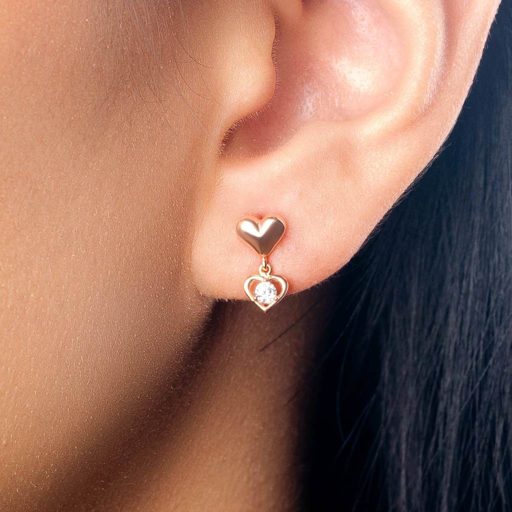 Anting Stud Emas 7k - Leuv Gold Earring - Treasure Collection - Juene Jewelry - Juene