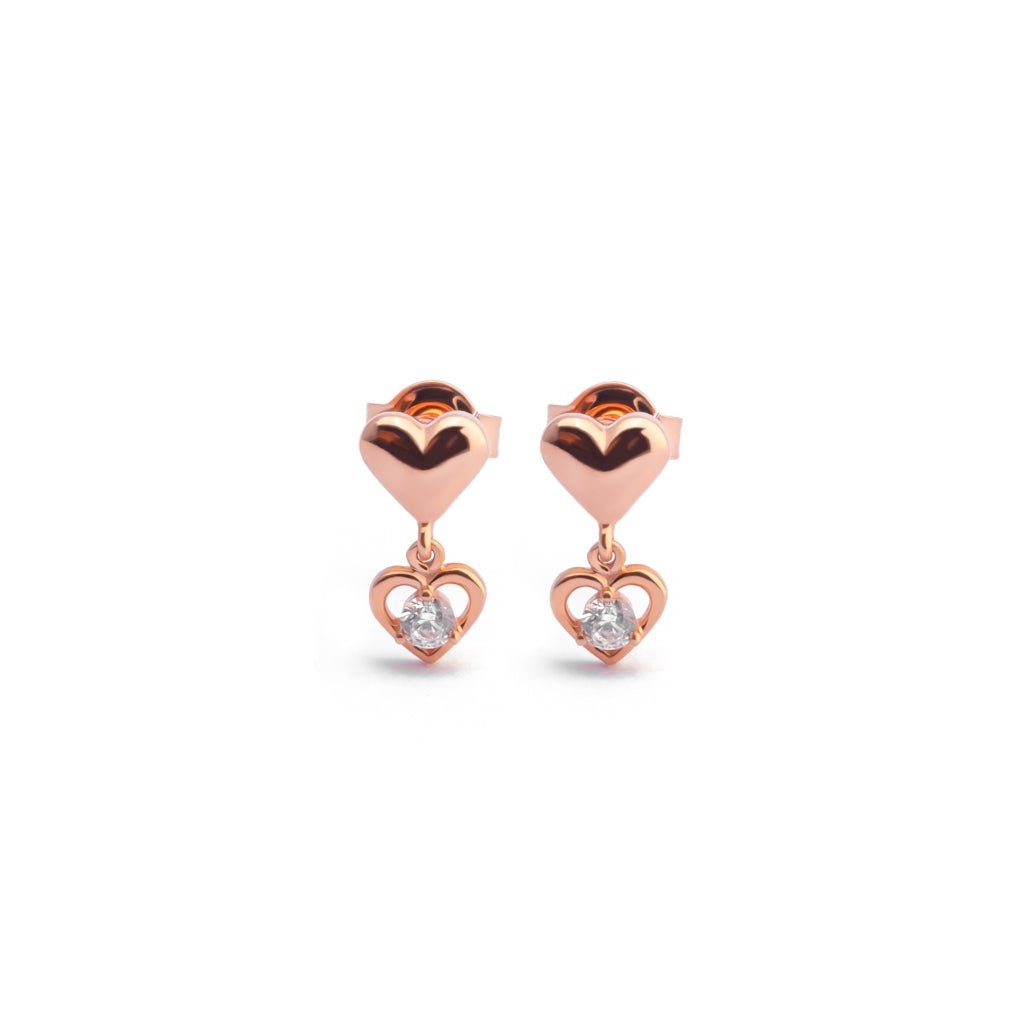 Anting Stud Emas 7k - Leuv Gold Earring - Treasure Collection - Juene Jewelry - Juene