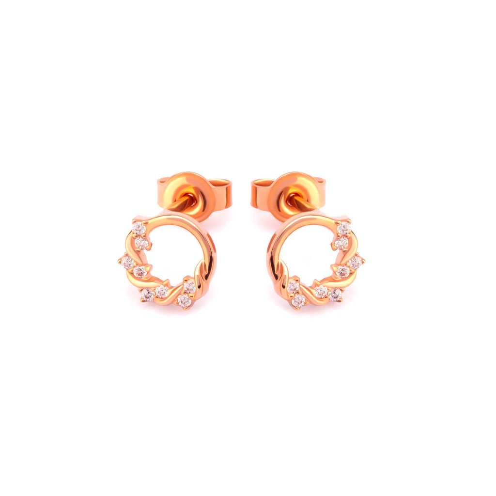 Anting Stud Emas 7k - Naya Gold Earring - Adorn Collection - Juene Jewelry - Juene