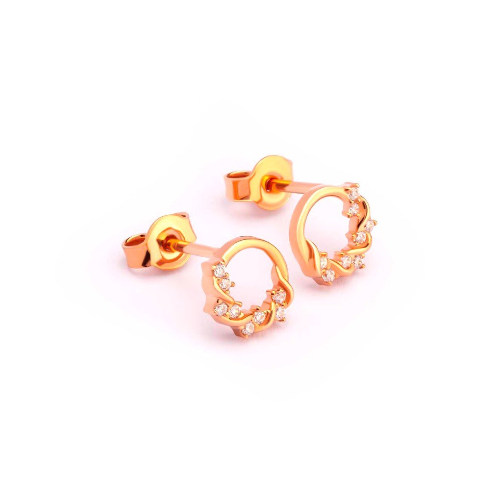 Anting Stud Emas 7k - Naya Gold Earring - Adorn Collection - Juene Jewelry - Juene