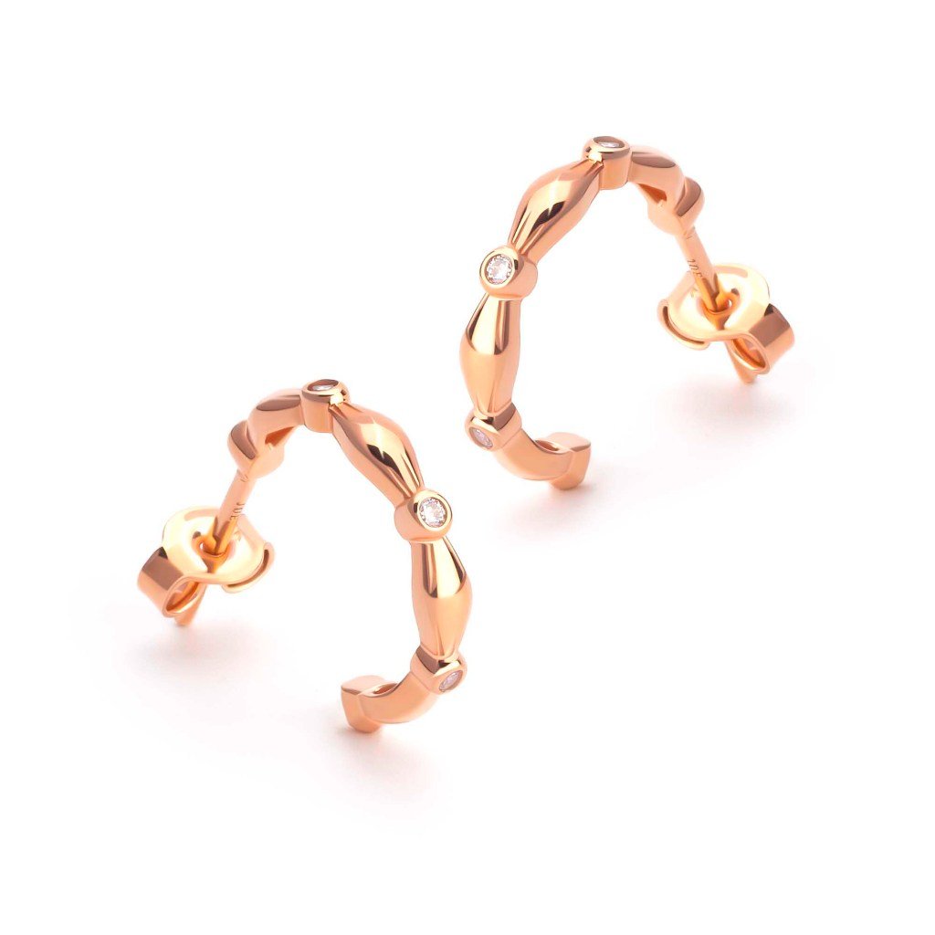 Anting Stud Emas 7k - Orea Gold Earring - Dotsy Collection - Juene Jewelry - Juene