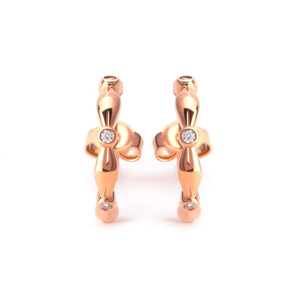 Anting Stud Emas 7k - Orea Gold Earring - Dotsy Collection - Juene Jewelry - Juene
