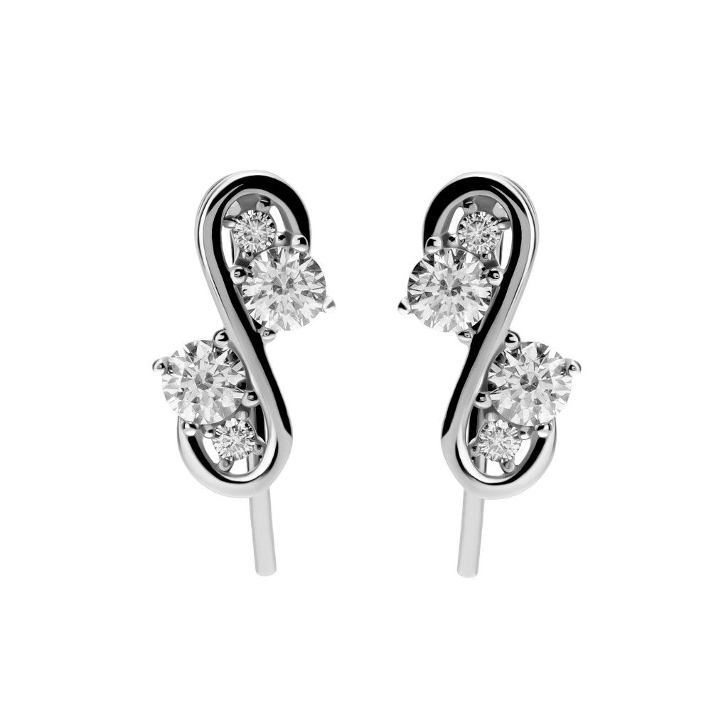 Anting Stud Emas 7k - Swara Gold Earring - Glacia Collection - Juene Jewelry - Juene