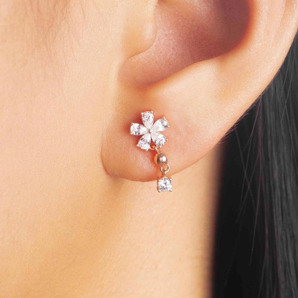 Anting Stud Emas 7k - Tisa Gold Earring - Dotsy Collection - Juene Jewelry - Juene
