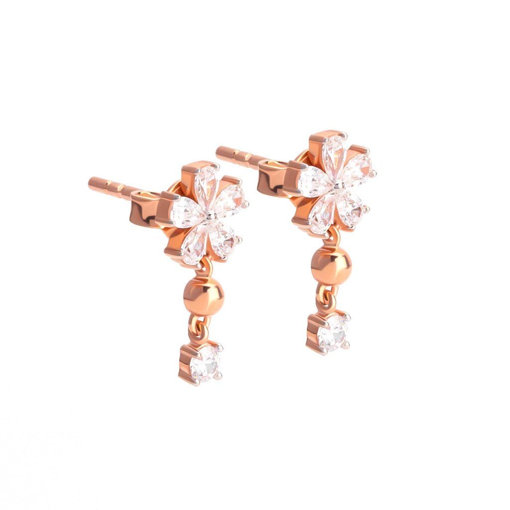 Anting Stud Emas 7k - Tisa Gold Earring - Dotsy Collection - Juene Jewelry - Juene