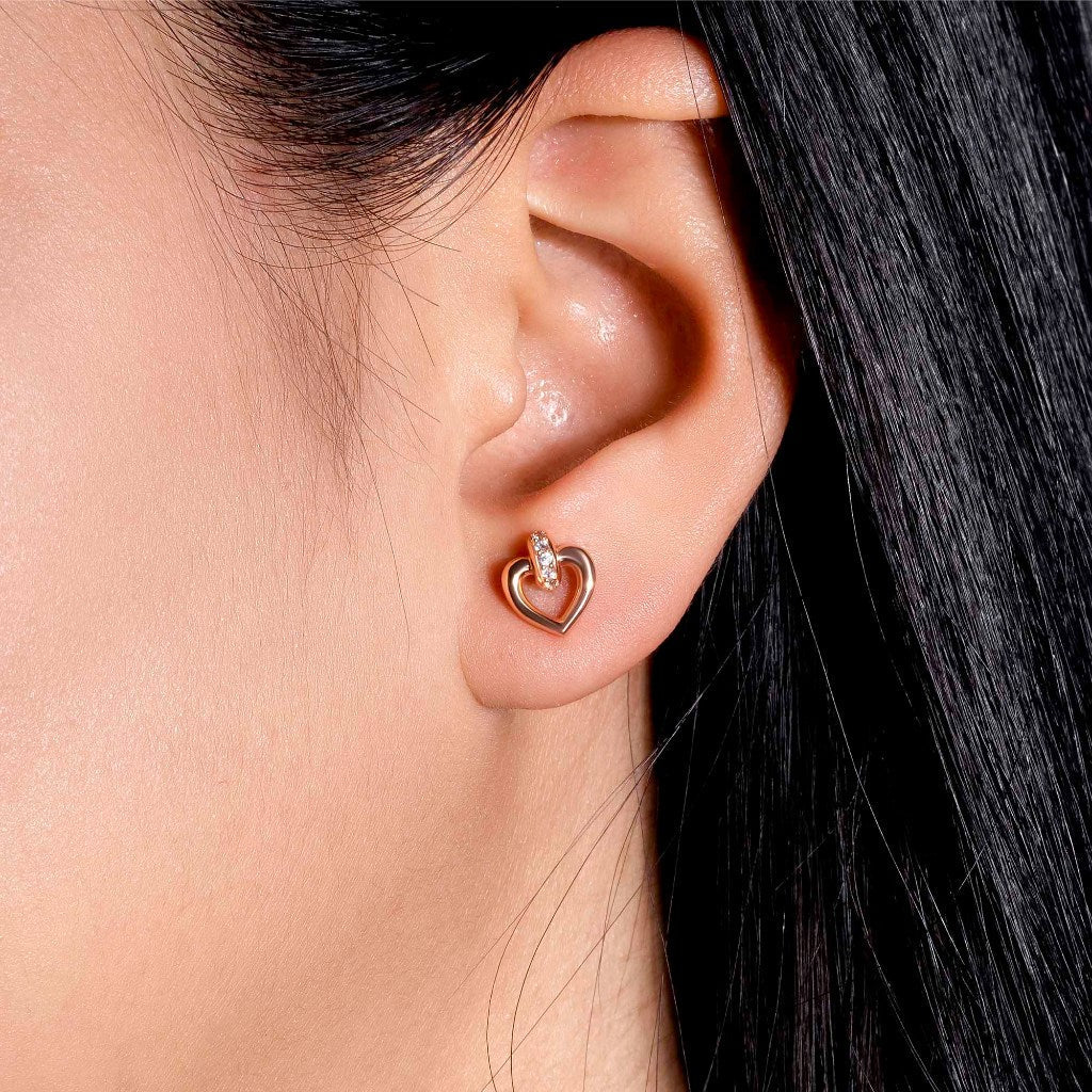 Anting Stud Emas 8K - Dona Gold Earring - Veya Collection - Juene Jewelry - Juene