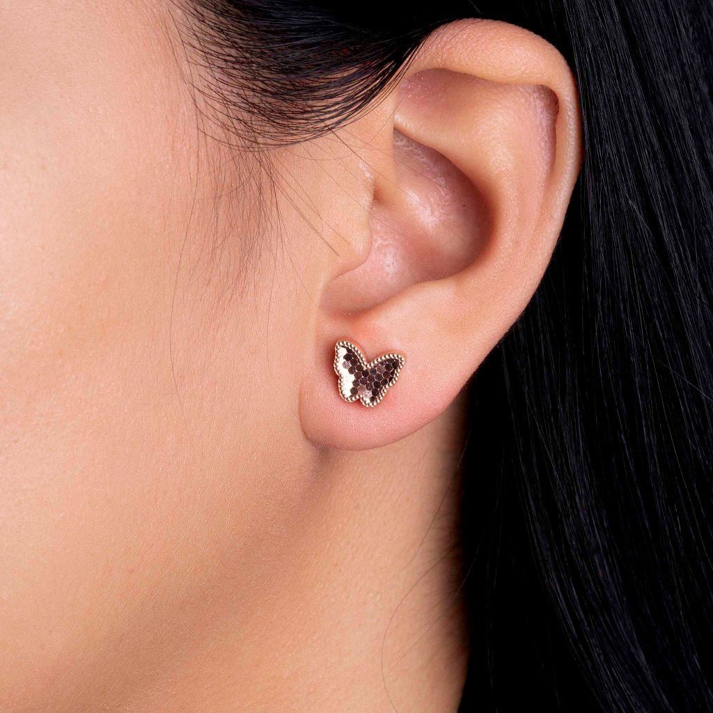 Anting Stud Emas 8k - Lulu Gold Earring - Evelina Collection - Juene Jewelry - Juene Jewelry