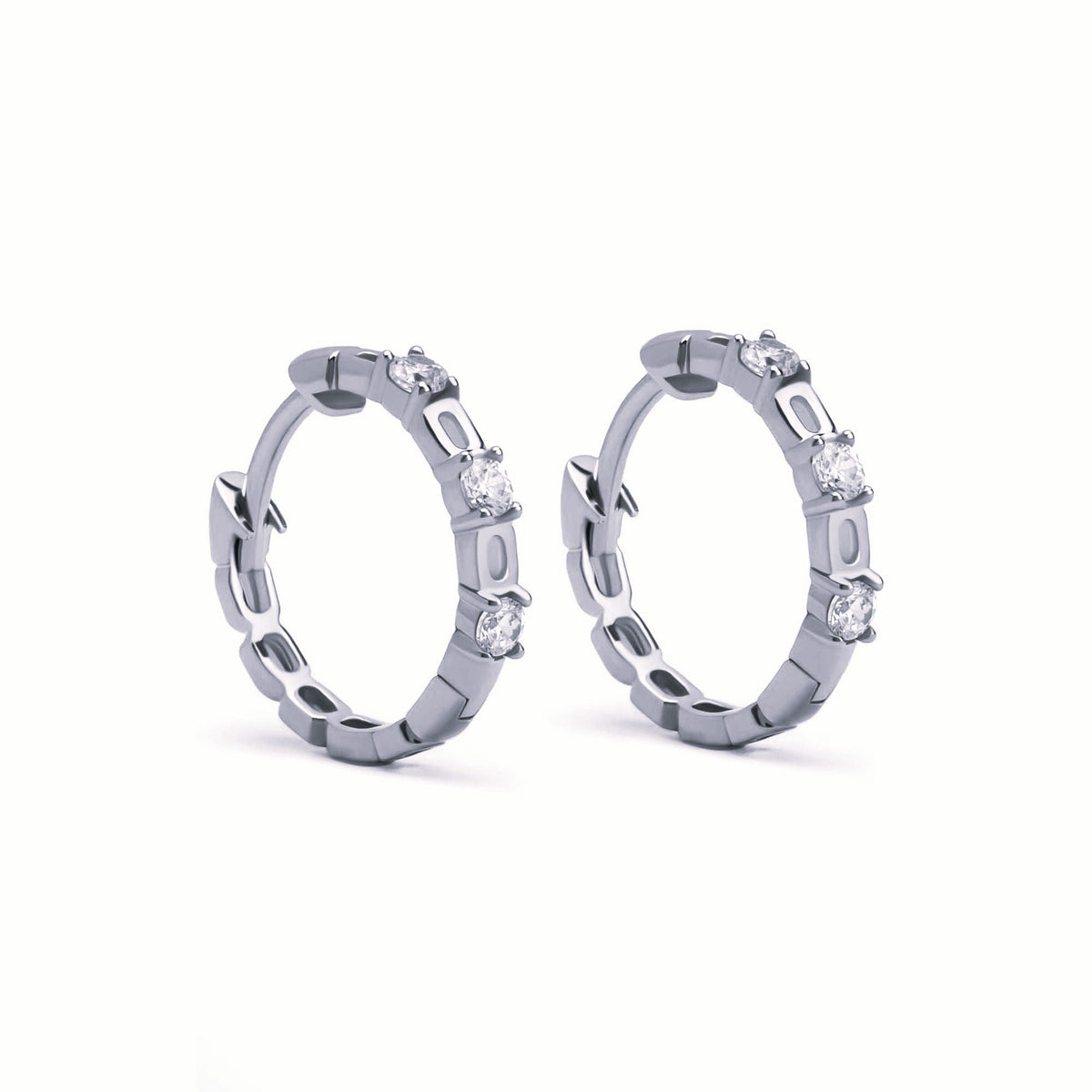 Anting Stud Emas 8K - Via Gold Hoops Earring - Terra Collection - Juene Jewelry - Juene