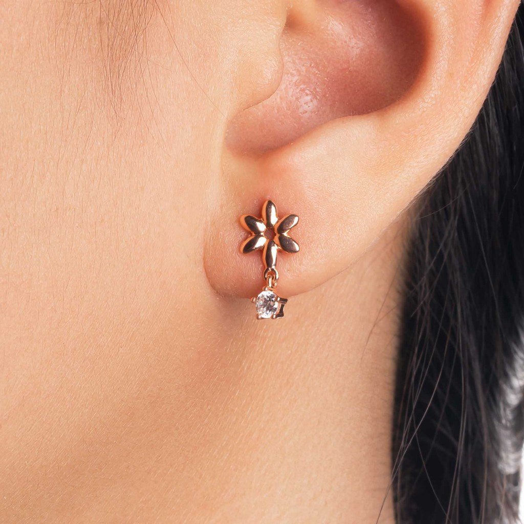 Anting Tusuk Emas 7k - Sunie Gold Stud Earring - Bubbly Collection - Juene Jewelry - Juene