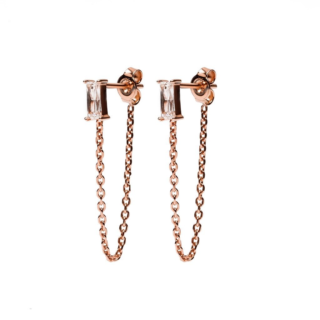 Anting Tusuk Gantung Emas 7k - Vina Gold Earring - Quadra Collection - Juene Jewelry - Juene