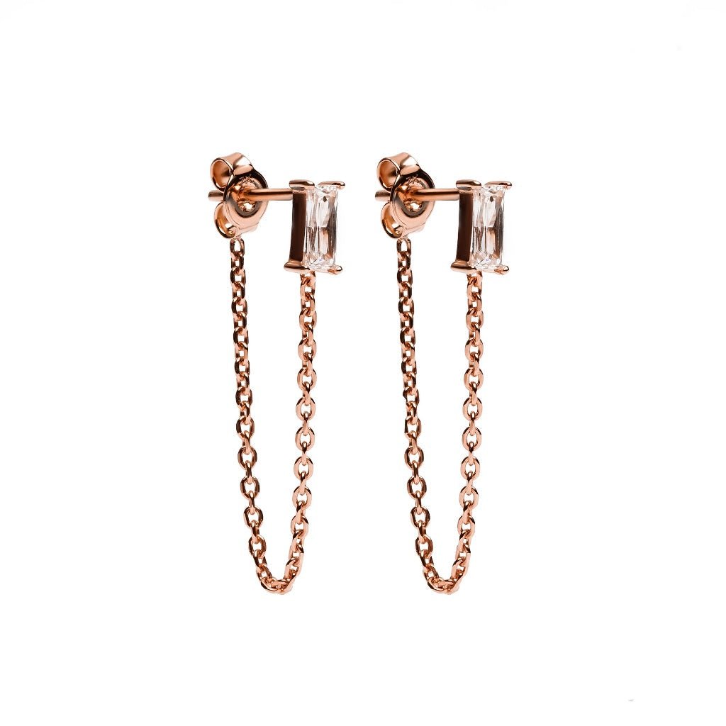 Anting Tusuk Gantung Emas 7k - Vina Gold Earring - Quadra Collection - Juene Jewelry - Juene