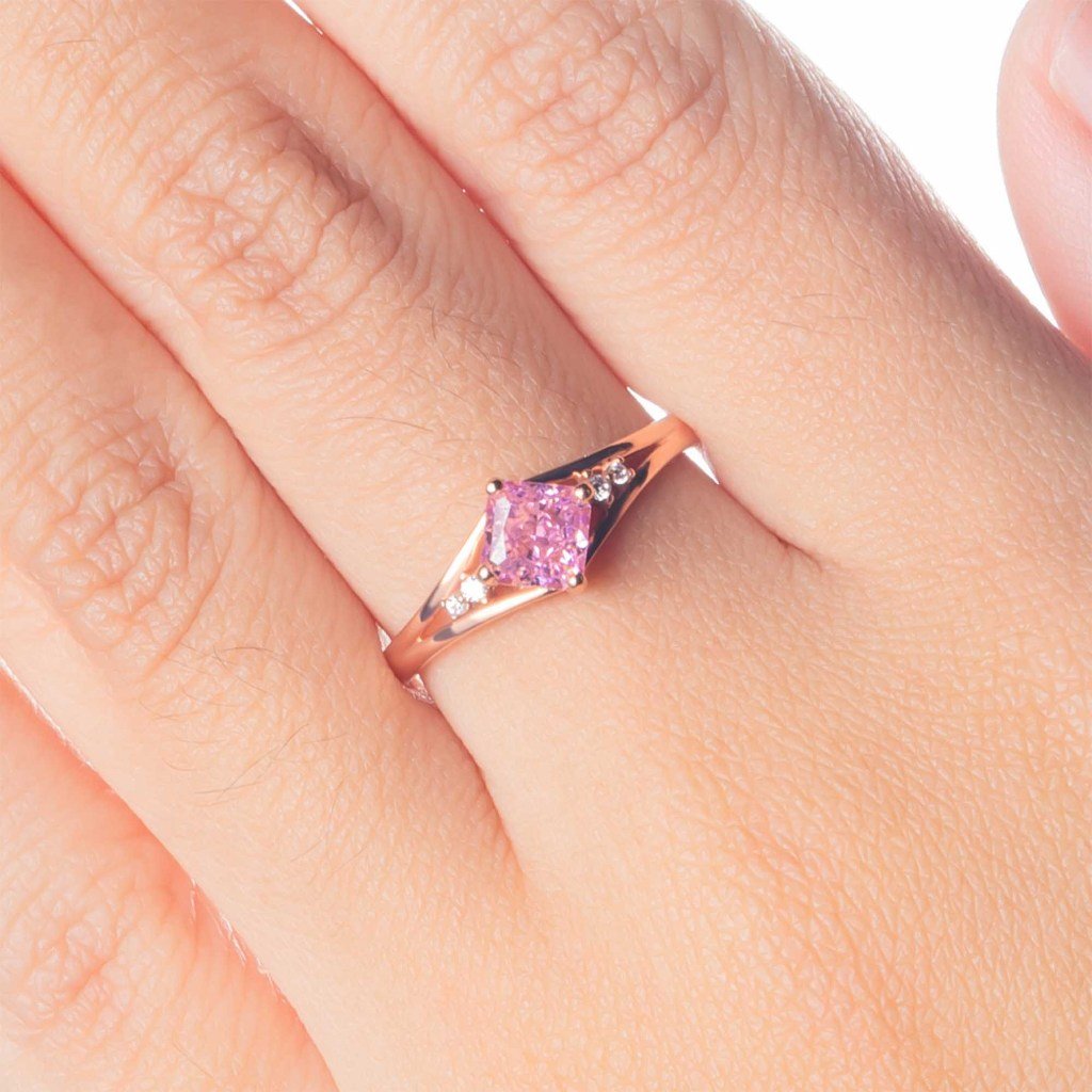 Cincin Emas 7k - Aurali Gold Ring - Pinky Crush Collection - Juene Jewelry - Juene