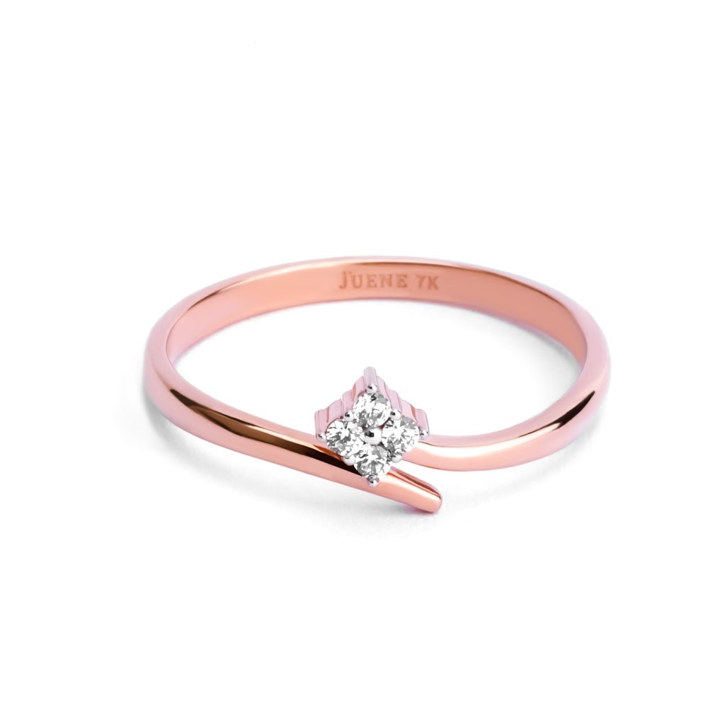 Cincin Emas 7k - Aviana Gold Ring - Dazzling Juene Collection - Juene Jewelry - Juene