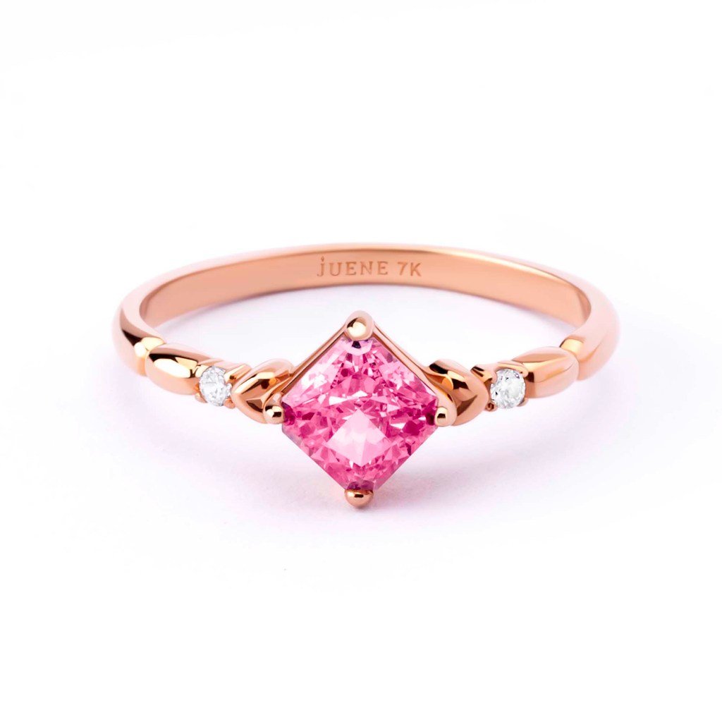 Cincin Emas 7k - Bellina Gold Ring - Pinky Crush Collection - Juene Jewelry - Juene