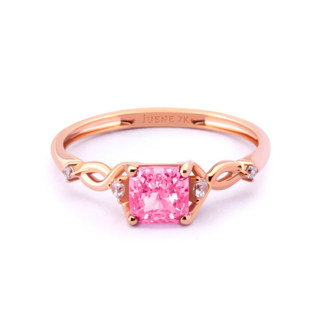 Cincin Emas 7k - Carmelita Gold Ring - Pinky Crush Collection - Juene Jewelry - Juene