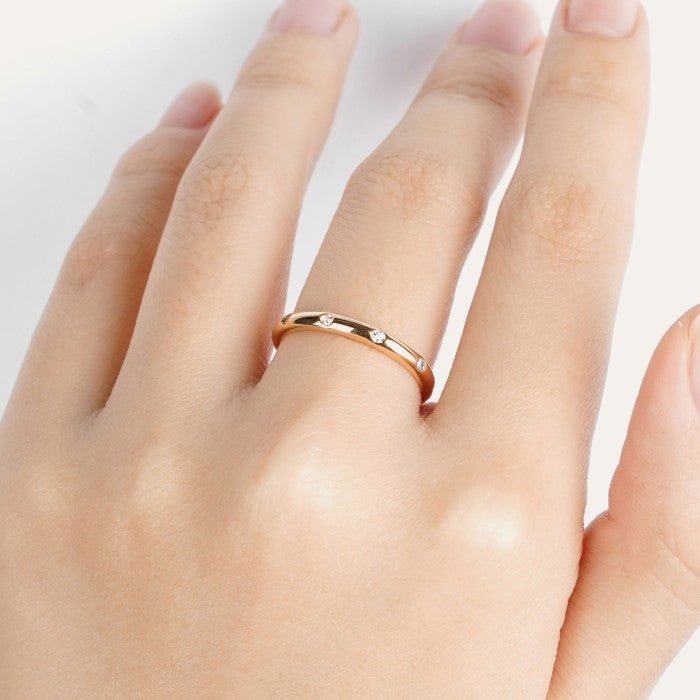 Cincin Emas 7k - Claas Gold Ring - Dazzling Juene Collection - Juene Jewelry