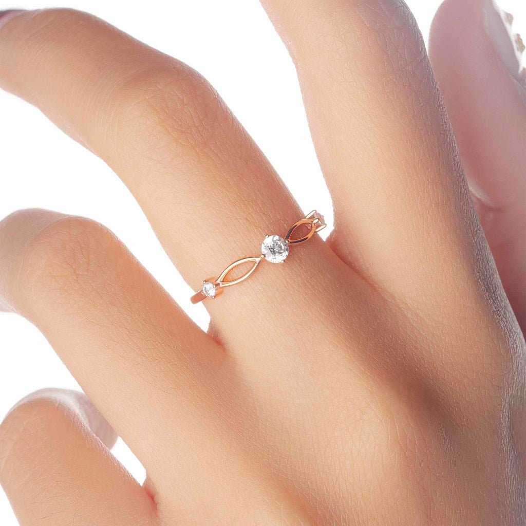 Cincin Emas 7k - Faye Gold Ring - Adorn Collection - Juene Jewelry - Juene