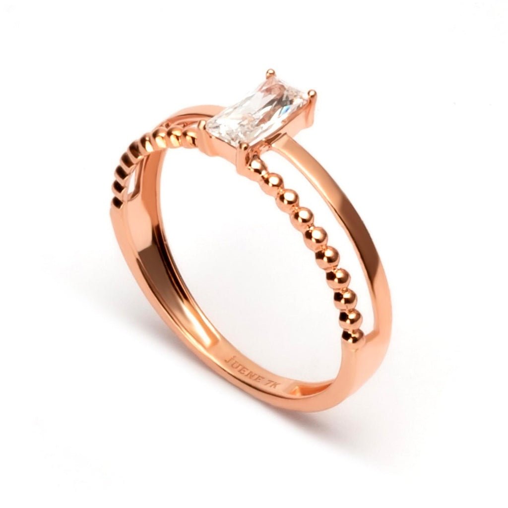 Cincin Emas 7k - Imara Gold Ring - Quadra Collection - Juene Jewelry - Juene