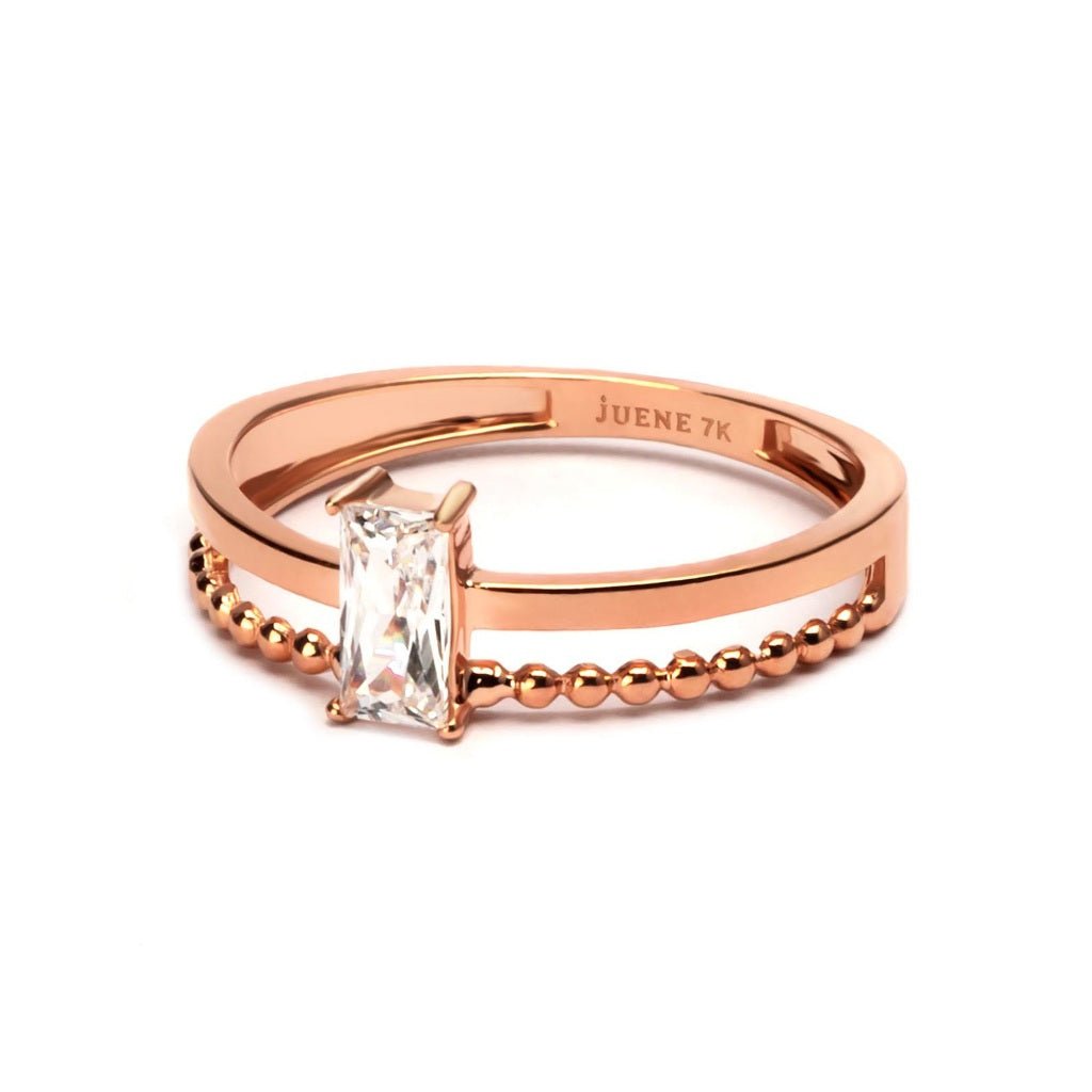 Cincin Emas 7k - Imara Gold Ring - Quadra Collection - Juene Jewelry - Juene