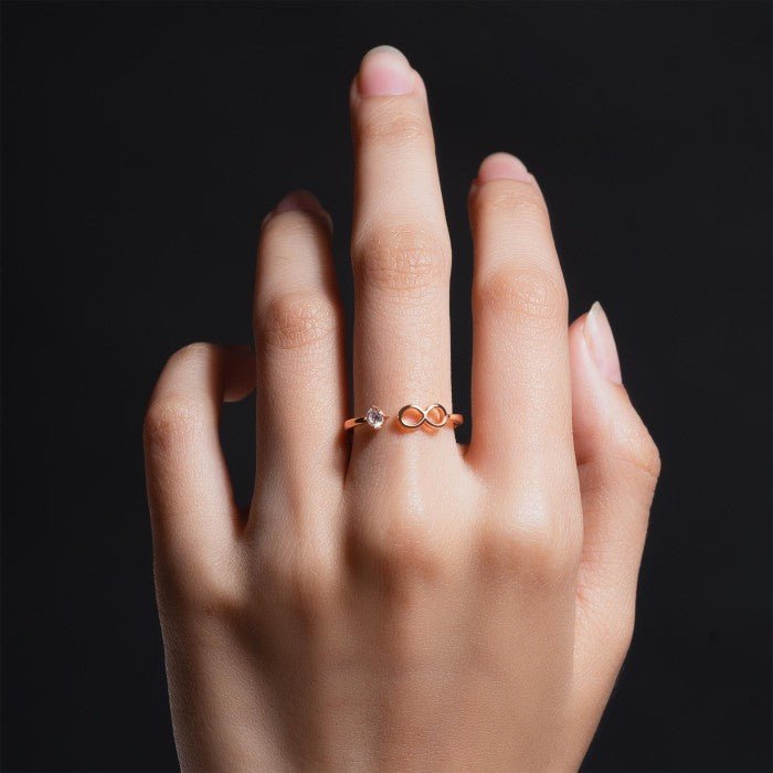 Cincin Emas 7k - Infinity Gold Ring - The Shades Collection - Juene Jewelry