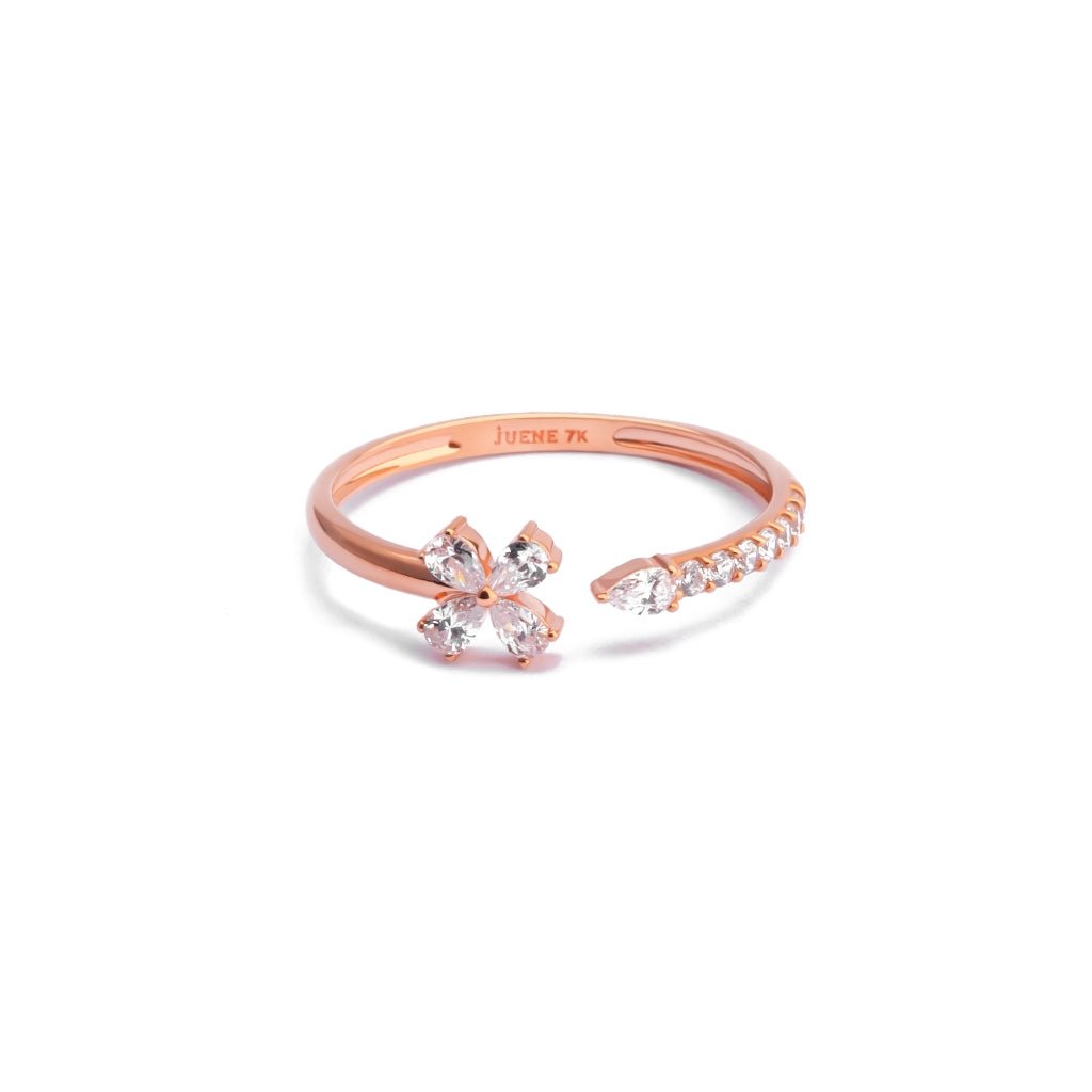 Cincin Emas 7k - Izza Gold Ring - Huda Collection - Juene Jewelry - Juene