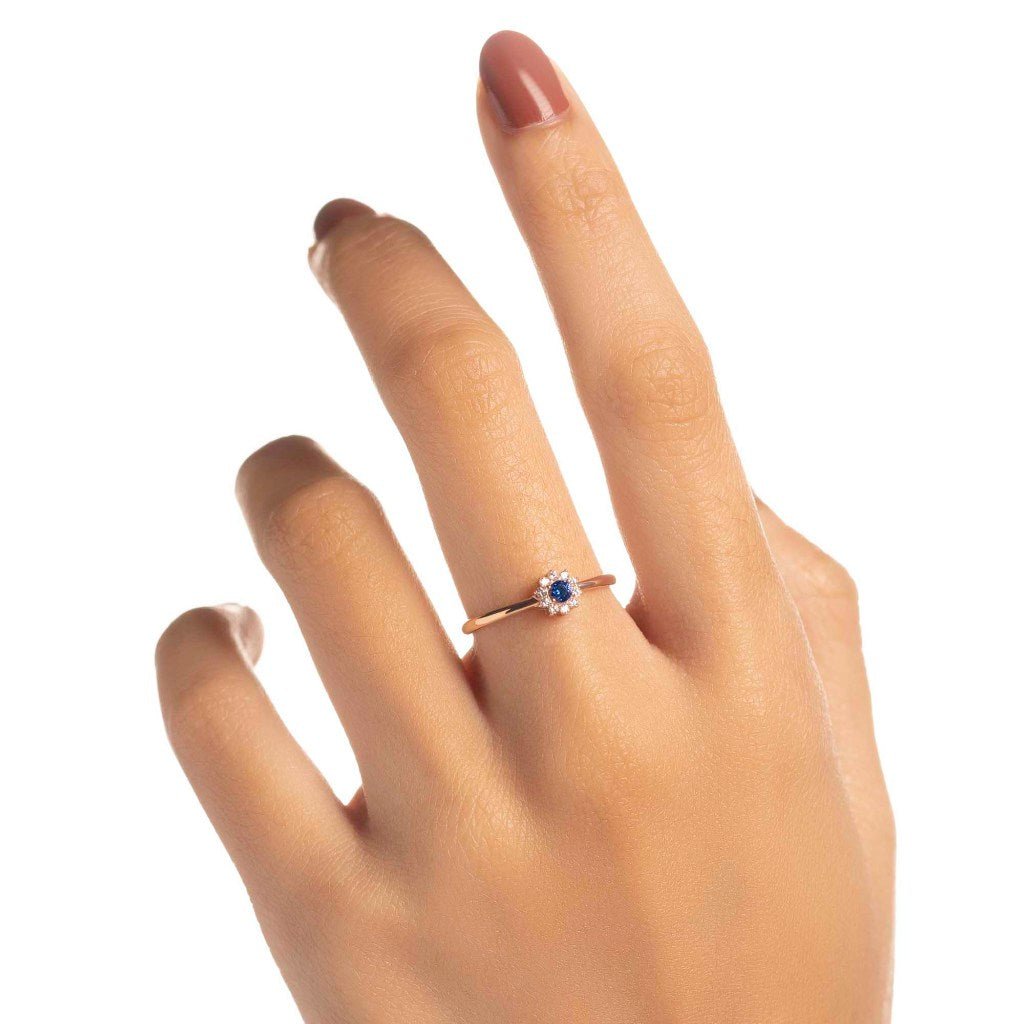 Cincin Emas 7k - Kyna Gold Ring - Moonveil Collection - Juene Jewelry - Juene