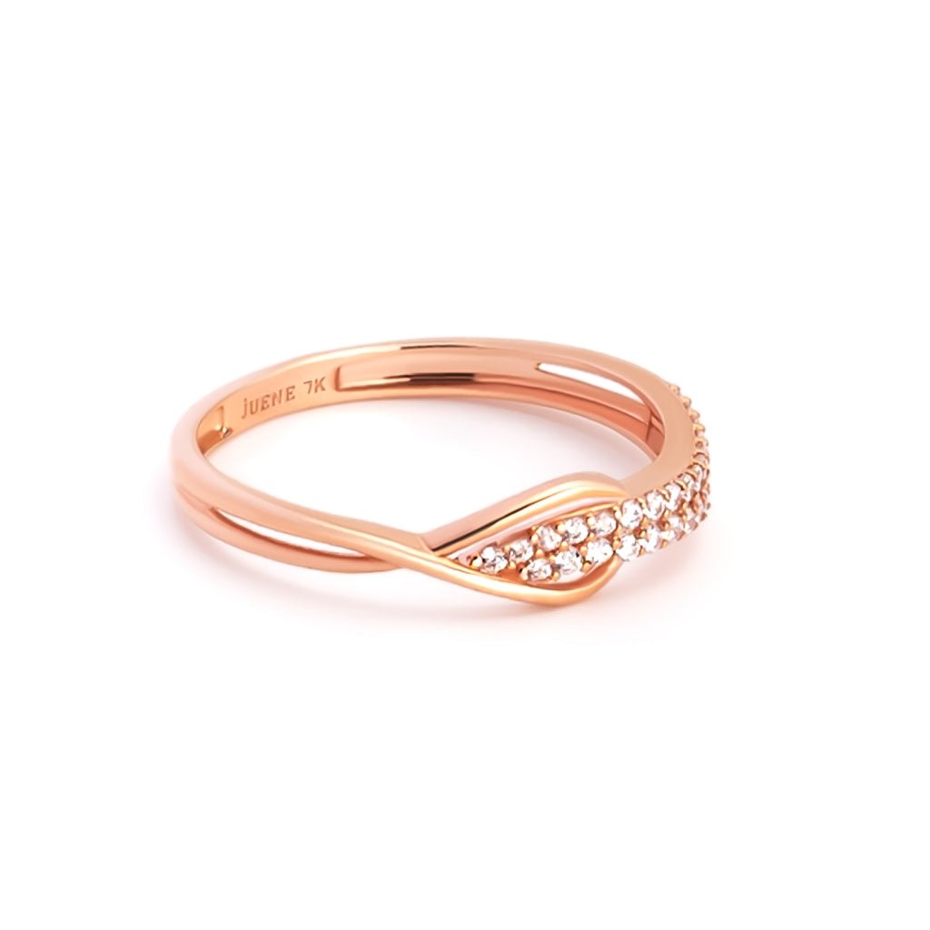 Cincin Emas 7k - Lenara Gold Ring - Eternal Collection - Juene Jewelry - Juene