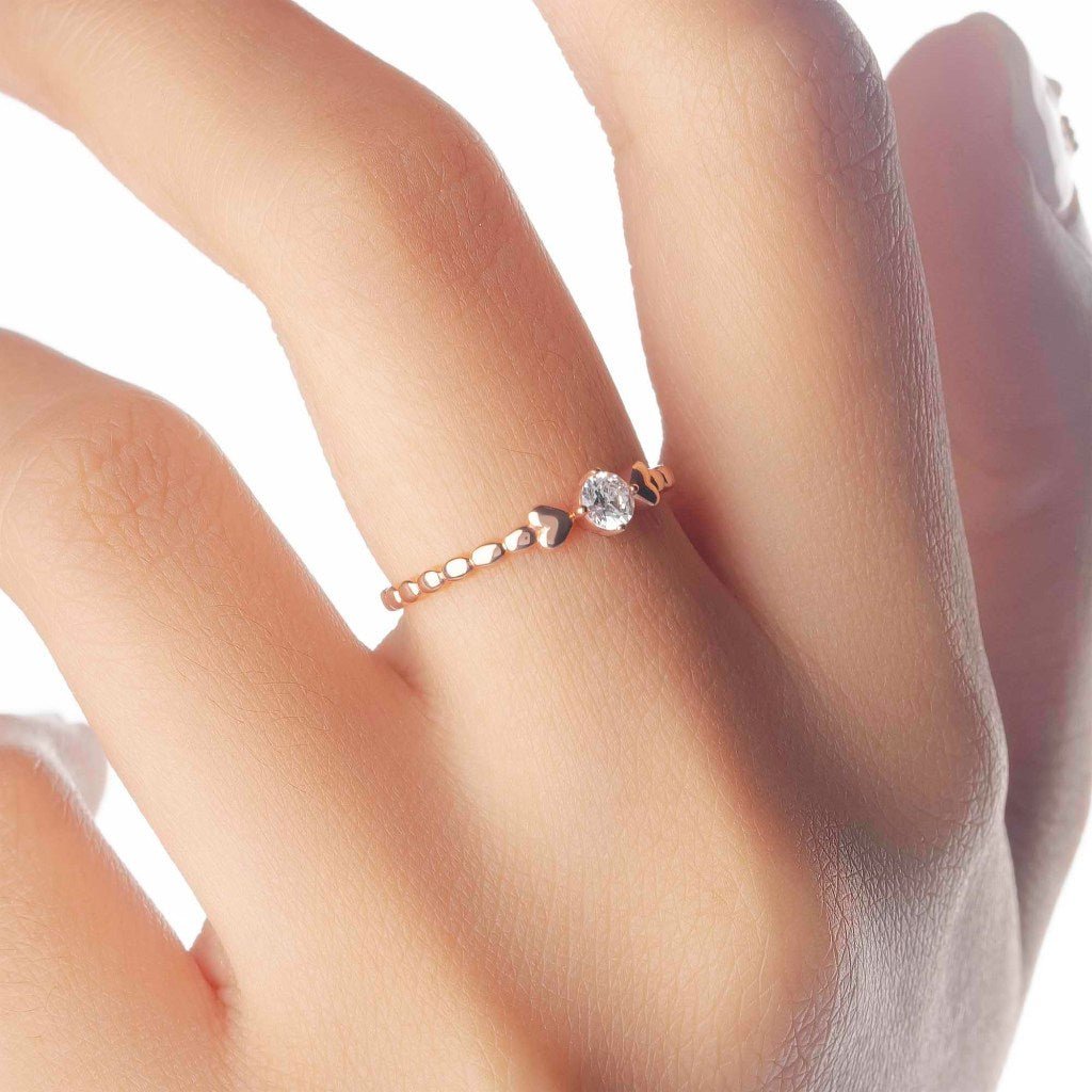 Cincin Emas 7k - Lunaira Gold Ring - Adorn Collection - Juene Jewelry - Juene