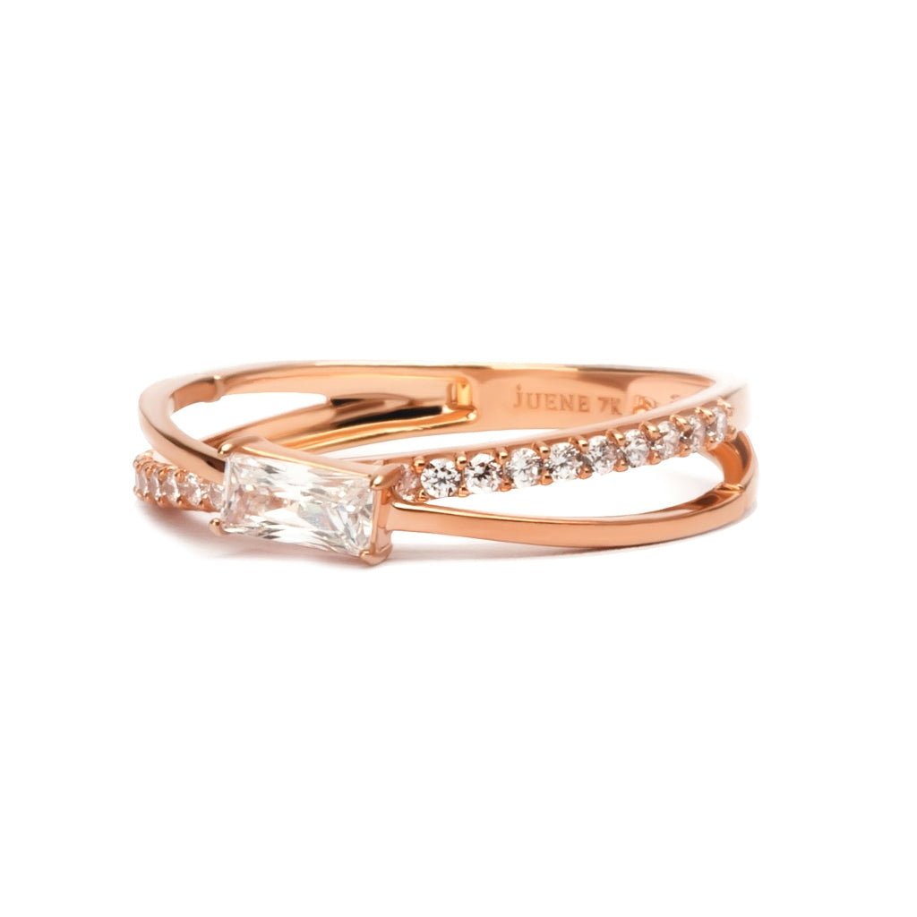 Cincin Emas 7k - Maisa Gold Ring - Quadra Collection - Juene Jewelry